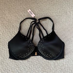 Victoria’s Secret Very Sexy Black Push Up Rhinestone Bra